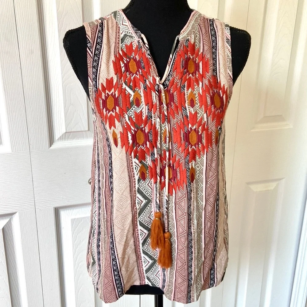 THML Embroidered Tribal Tank - Picture 3 of 11